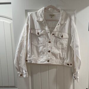 Madewell White Denim Jacket